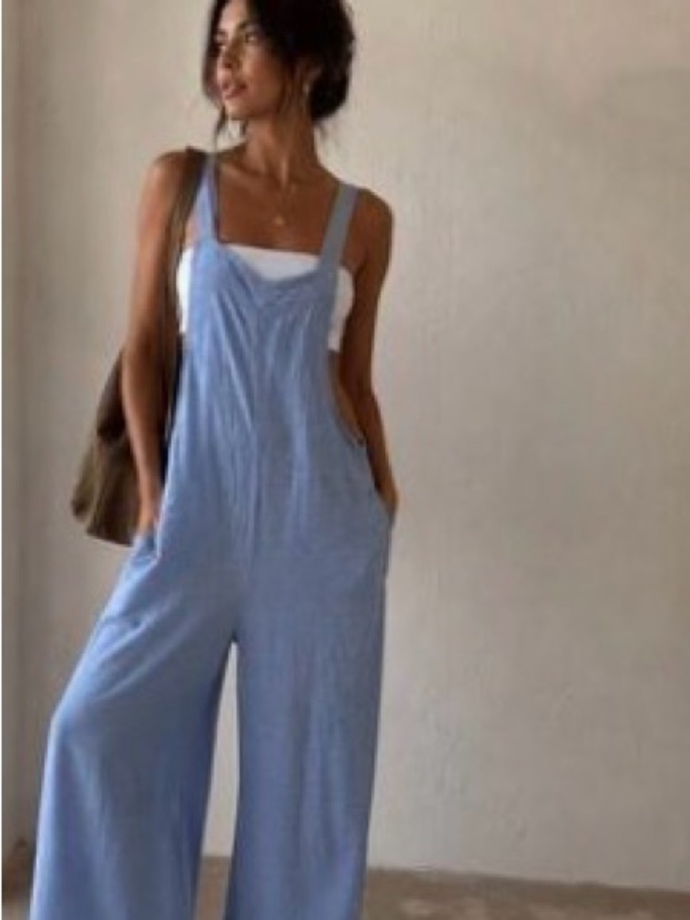 Haute Hippie Blue Women's Wide-Leg Jumpsuit